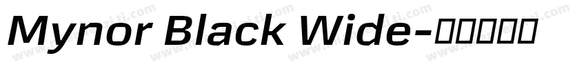Mynor Black Wide字体转换